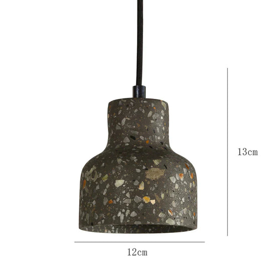 Semi - Transparent Cement Chandelier Creative Personality Bedside Dining Room Terrazzo Color Led