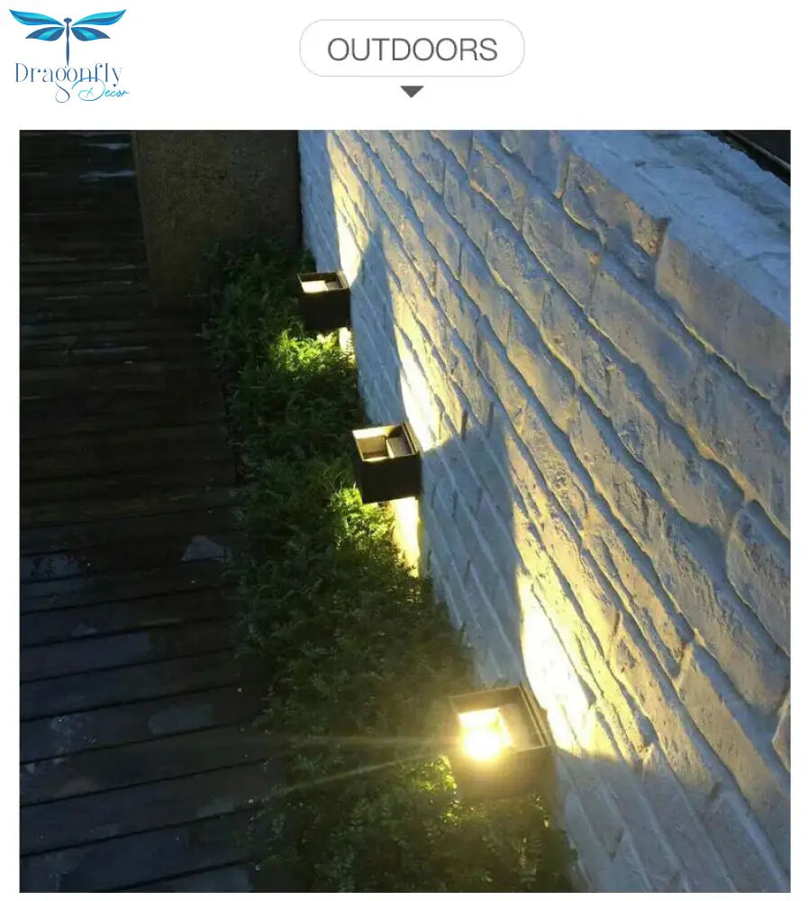 12W Dimmable Cob Modern Brief Cube Adjustable Surface Mounted Led Wall Lamp Outdoor Waterproof