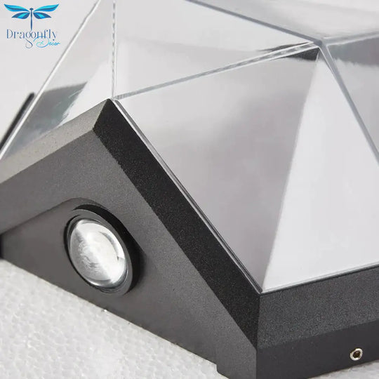 12W Outdoor Waterproof Ip65 Diamond Led Wall Light Porch Garden Lamps & Indoor Bedroom Living Room
