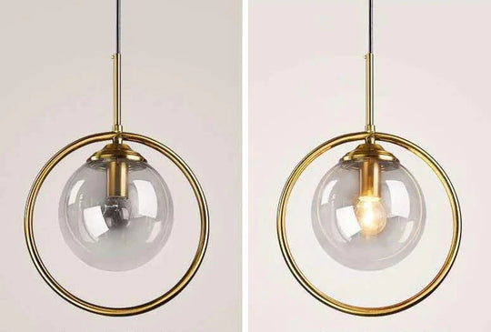Nordic Creative Minimalist Bar Study Bedroom Bedside Magic Bean Lamp Glass Chandelier Pendant