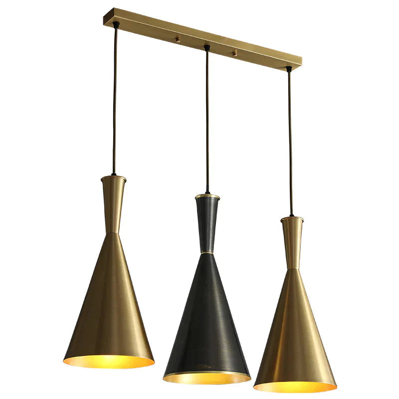 Bedroom Bedside Copper Personality Simple Cafe Bar Single Head Three Restaurant Chandelier Pendant