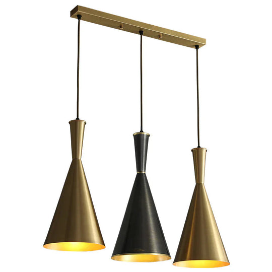 Bedroom Bedside Copper Personality Simple Cafe Bar Single Head Three Restaurant Chandelier Pendant