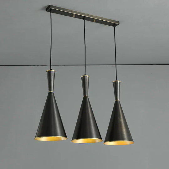 Bedroom Bedside Copper Personality Simple Cafe Bar Single Head Three Restaurant Chandelier Pendant