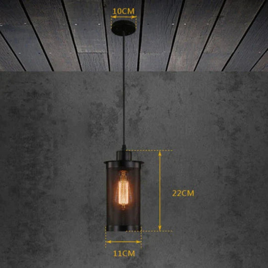 Decorative Corridor Stairs Porch Lamps Loft Retro Creative Bar Barbed Wire Chandelier Black / No