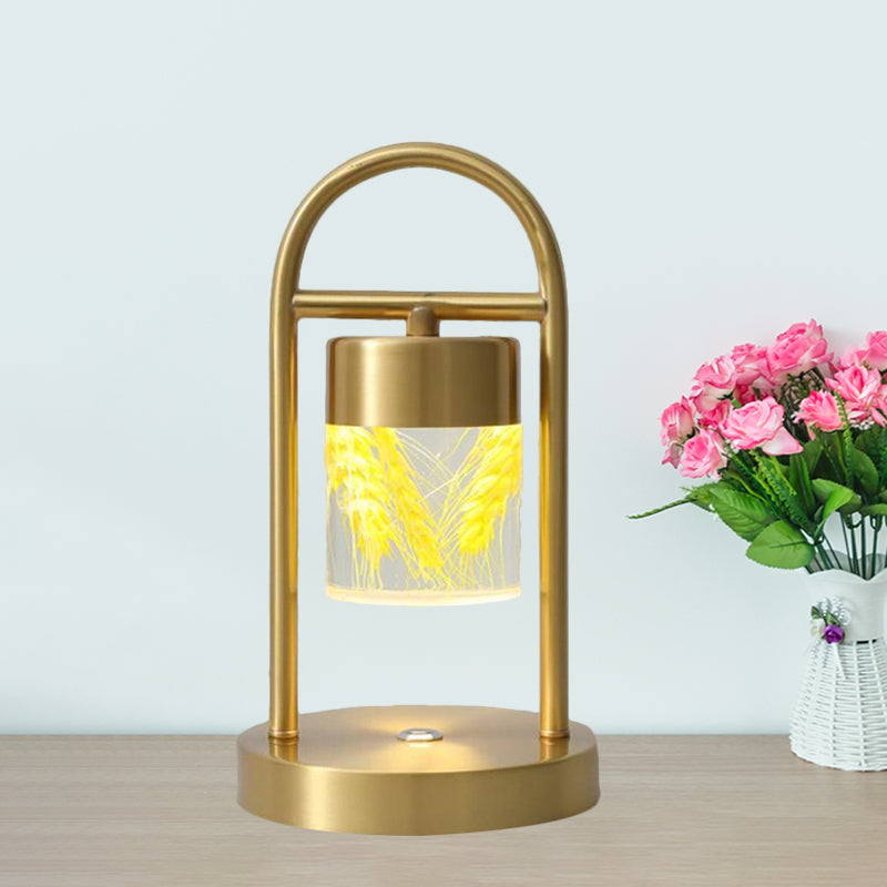 Nusakan - Simplicity Clear Glass Led Desk Light With U - Shaped Metal Frame Gold
