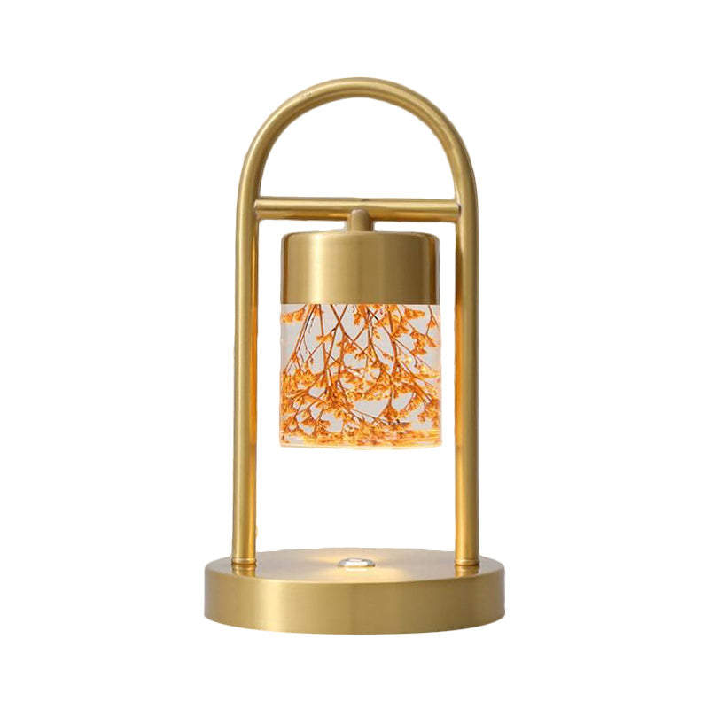 Nusakan - Simplicity Clear Glass Led Desk Light With U - Shaped Metal Frame Gold