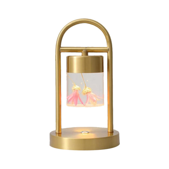 Nusakan - Simplicity Clear Glass Led Desk Light With U - Shaped Metal Frame Gold