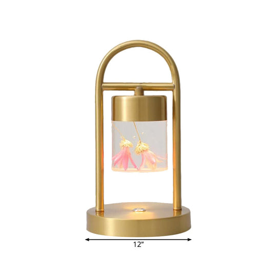 Nusakan - Simplicity Clear Glass Led Desk Light With U - Shaped Metal Frame Gold