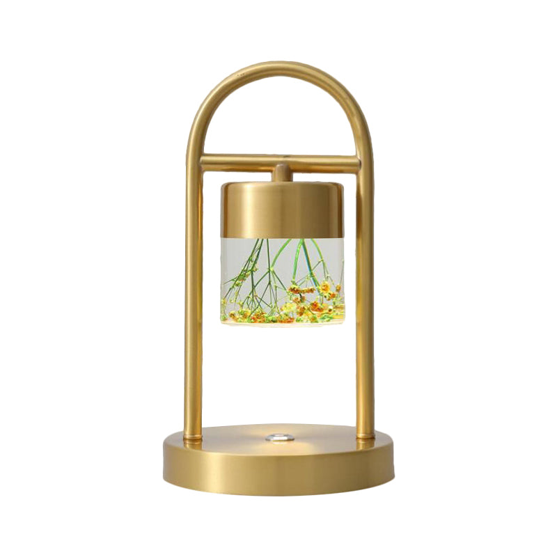 Nusakan - Simplicity Clear Glass Led Desk Light With U - Shaped Metal Frame Gold