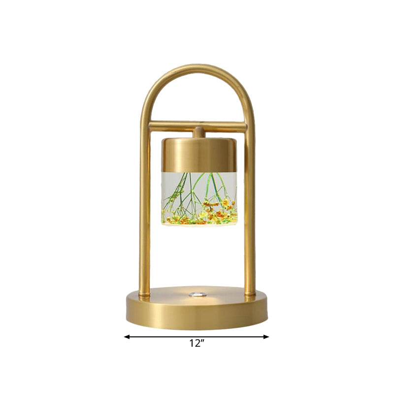 Nusakan - Simplicity Clear Glass Led Desk Light With U - Shaped Metal Frame Gold