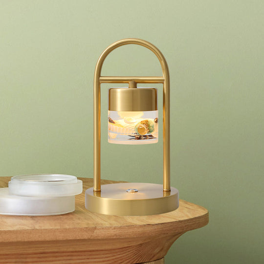 Nusakan - Simplicity Clear Glass Led Desk Light With U - Shaped Metal Frame Gold