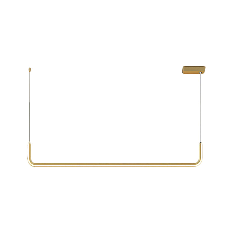 Lyla - Black/Gold Linear Pendant: Simple Led Multi Ceiling Light