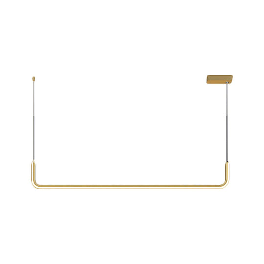 Lyla - Black/Gold Linear Pendant: Simple Led Multi Ceiling Light