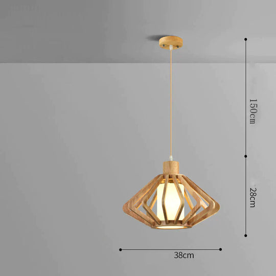 Chandelier Personalized Creative Restaurant Lamp Pinecone Nordic Simple Solid Wood Tatami Bedroom