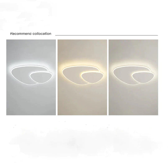 Minimalist Master Bedroom Lamp Nordic Room Modern Simple Creative Triangular Pebble Ceiling Tri -