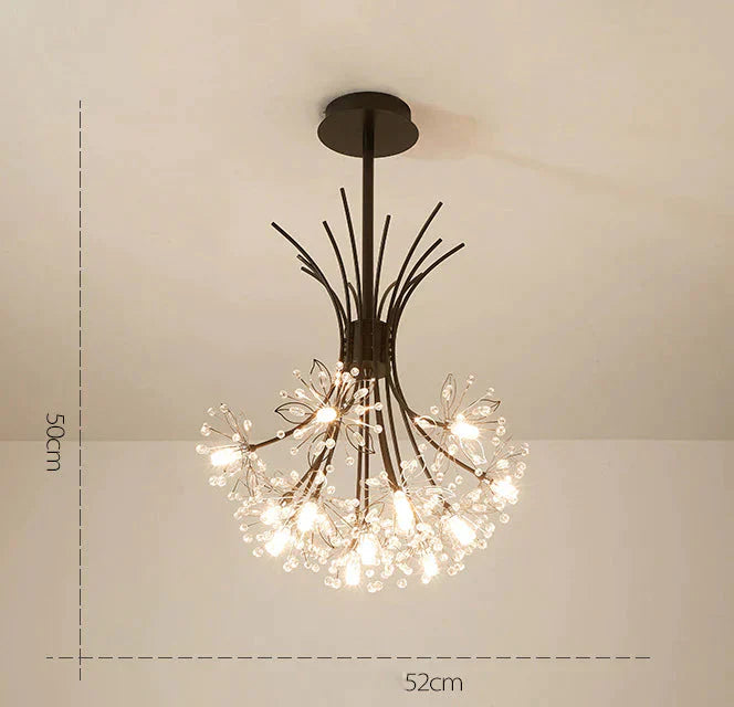 Simple Bedroom Restaurant Crystal Creative Personality Living Room Bouquet Dandelion Chandelier