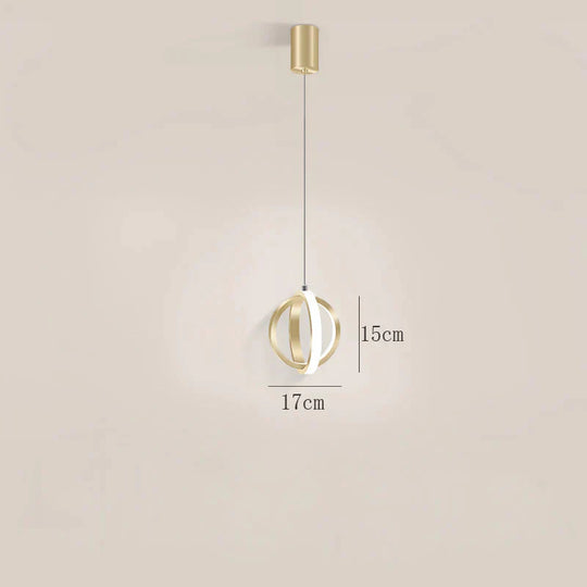 Nordic Creative Bedside Single Head Small Chandelier Personalized Art Restaurant Led Spherical