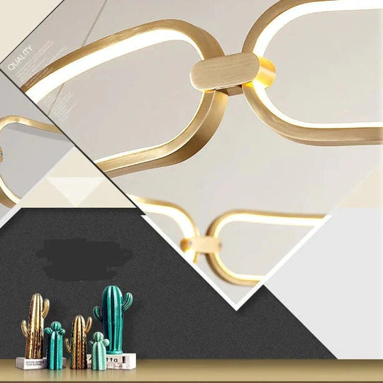 Simple Luxury Villa Stairs Multi - Head Living Room Dining Ring Atmosphere Chandelier Bedroom Lamps