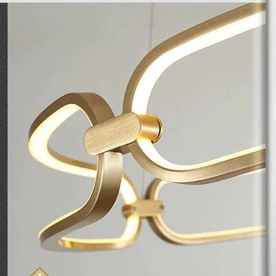 Simple Luxury Villa Stairs Multi - Head Living Room Dining Ring Atmosphere Chandelier Bedroom Lamps