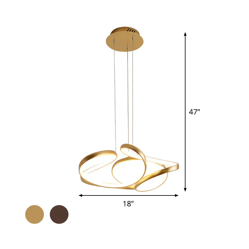 Minimalist Led Hanging Light Pendant In Warm/White
