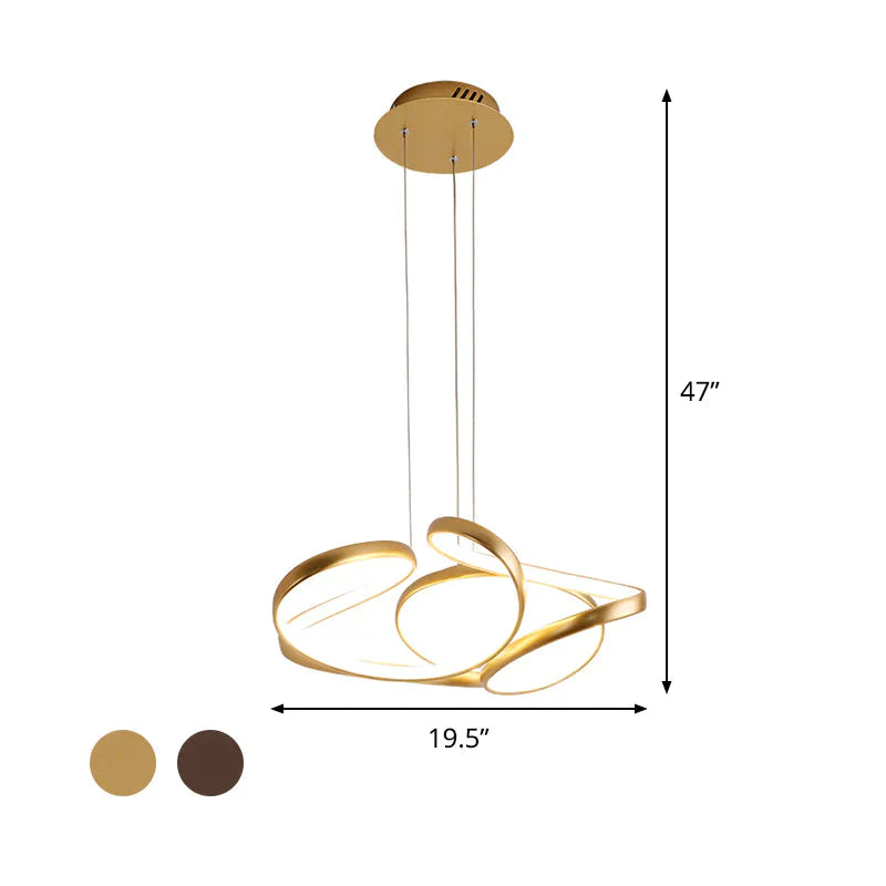 Minimalist Led Hanging Light Pendant In Warm/White