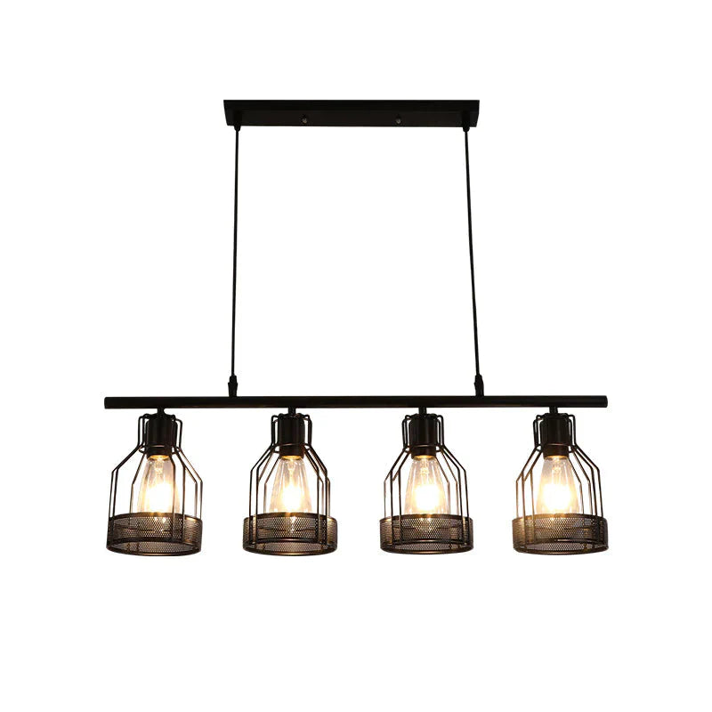 Industrial Style Creative Living Room Dining Bar Table Chandelier American Retro Iron Lamp Multi