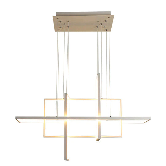 Rectangular Lamp Creative Art Geometric Chandelier Modern Simple Living Room Bedroom Dining Lamps