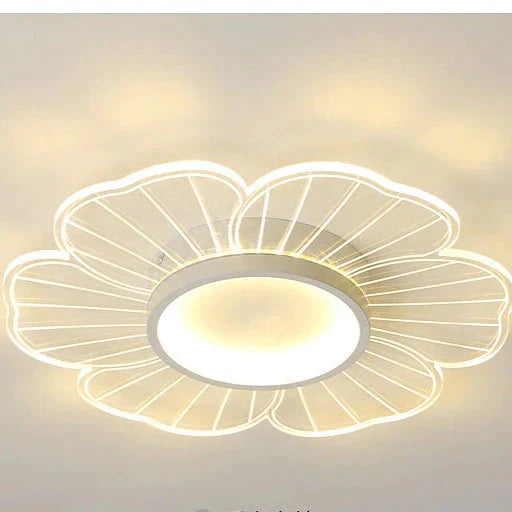 Simple Modern Led Creative Personality Flower Ceiling Lamp Acrylic Bedroom Study Warm Lamps