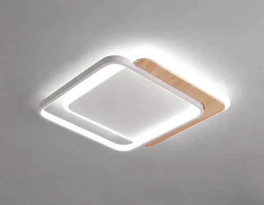 Ceiling Lamp Bedroom Creative Square Modern Simple Study Household Warm Romantic Room White / L
