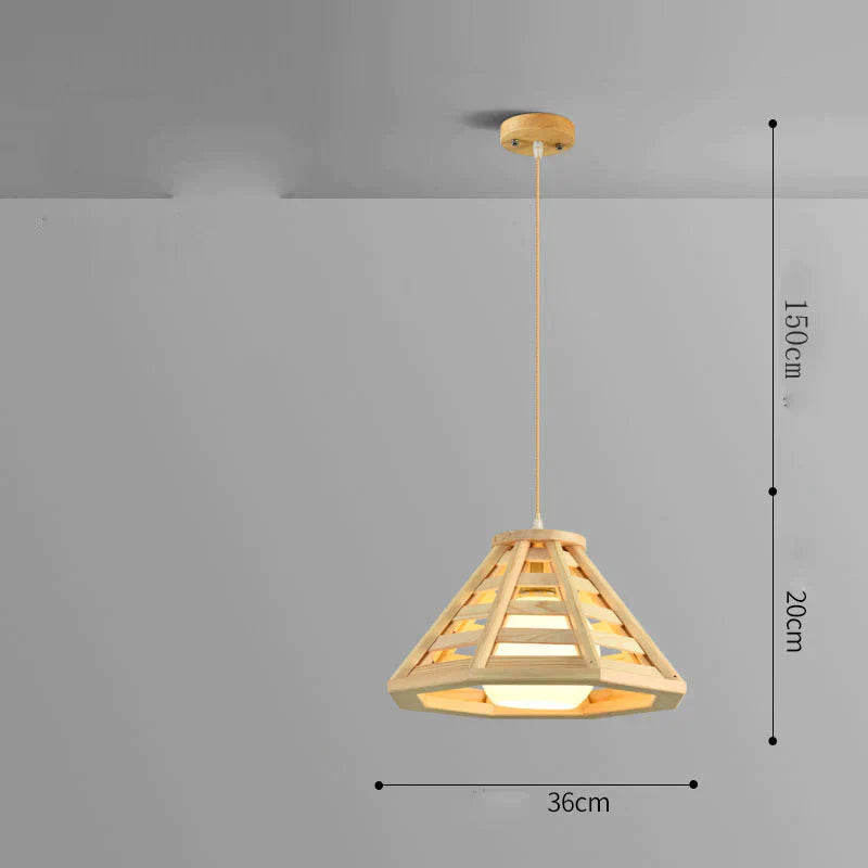 Chandelier Personalized Creative Restaurant Lamp Pinecone Nordic Simple Solid Wood Tatami Bedroom