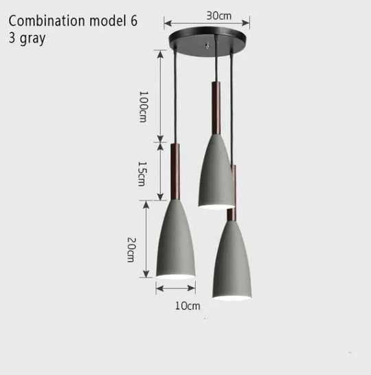 Nordic Minimalism Droplight E27 Aluminum Wood Pendant Lights Home Restaurant Decor Lighting Lamp