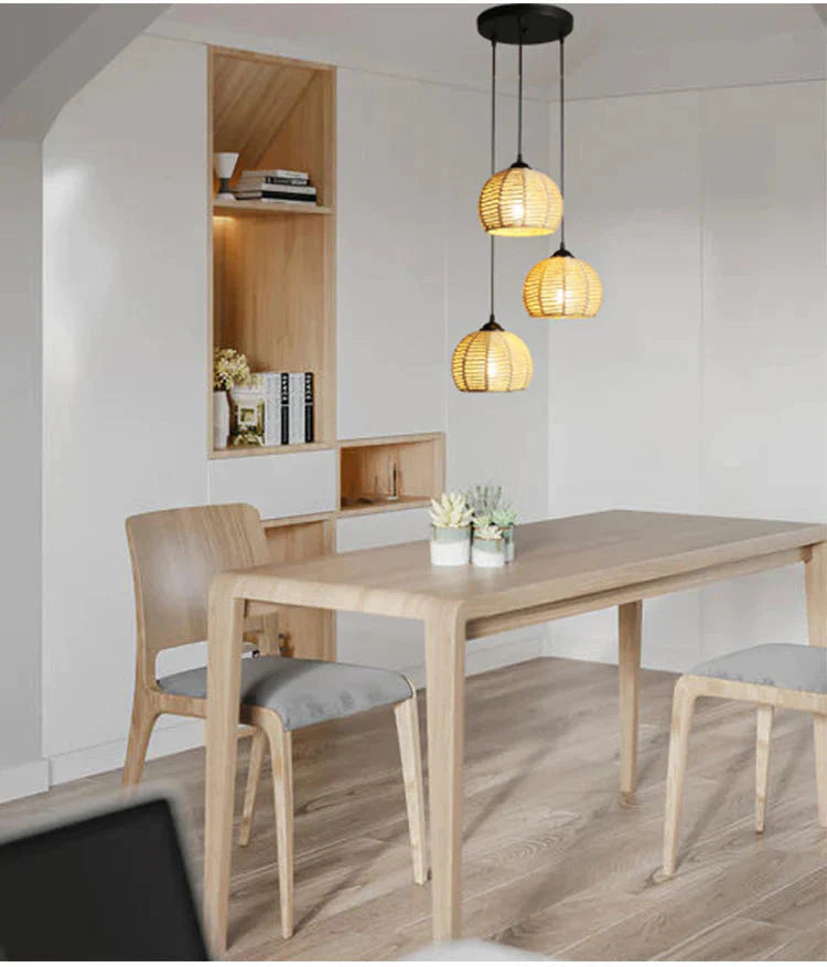 American Round Hemp Rope Chandelier Pendant