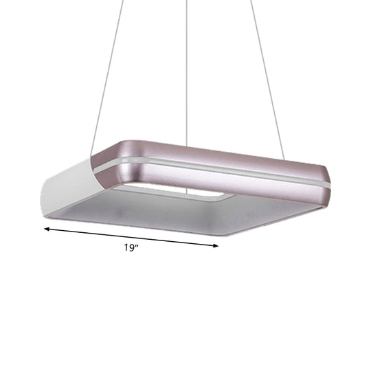Delilah - Rose Gold Ring Suspension Light Modern Led Metal Hanging Fixture For Dining Room