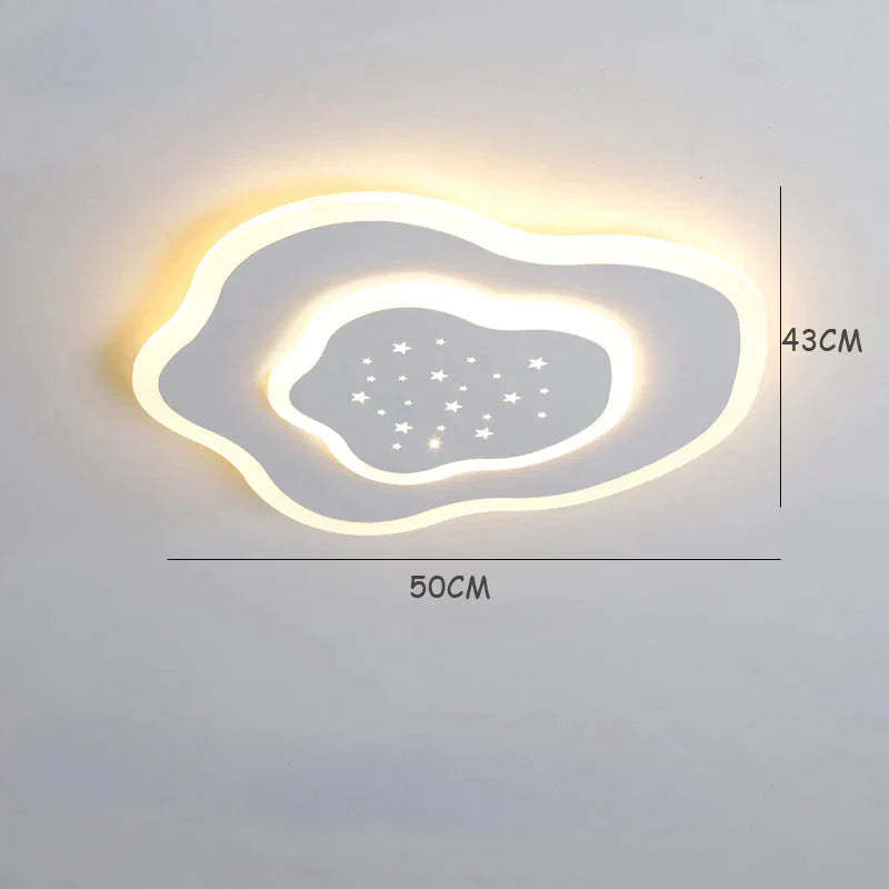 Creative Cloud Stars Ceiling Lamp Bedroom Room Modern Simple And Warm White / Light Dia50Cm