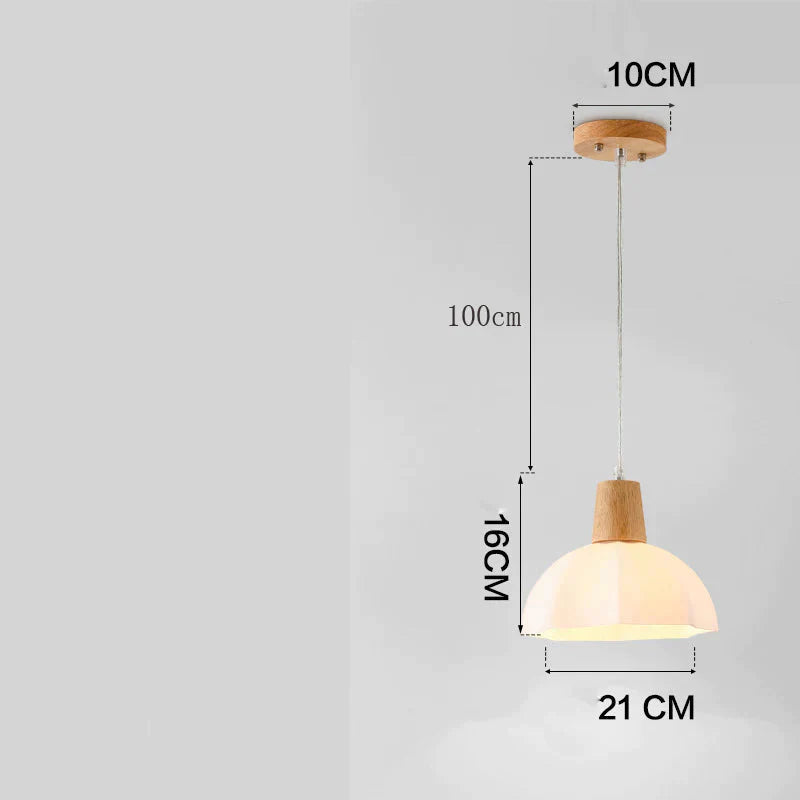 Nordic Restaurant Small Chandelier Solid Wood Creative Personality Single Head Three Bedside Bar