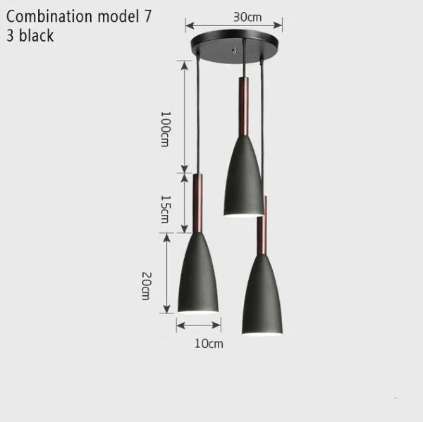 Nordic Minimalism Droplight E27 Aluminum Wood Pendant Lights Home Restaurant Decor Lighting Lamp