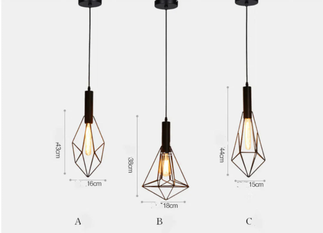 Decorative Chandelier Creative Post - Modern Restaurant Bar Iron Single Dia Deng Retro Lamps Pendant