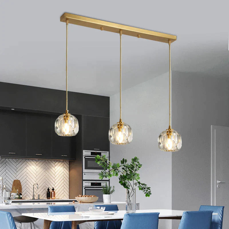 Modern Simple Personality Crystal Ball Restaurant Chandelier Creative Bar Corridor Duplex Staircase