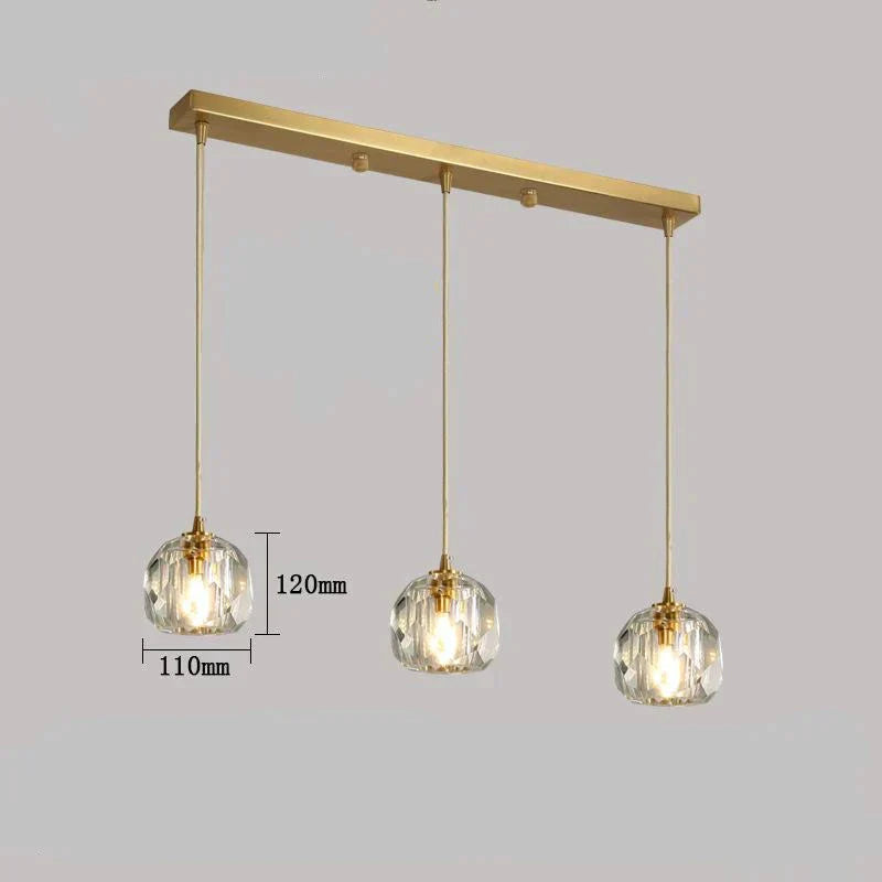 Modern Simple Personality Crystal Ball Restaurant Chandelier Creative Bar Corridor Duplex Staircase
