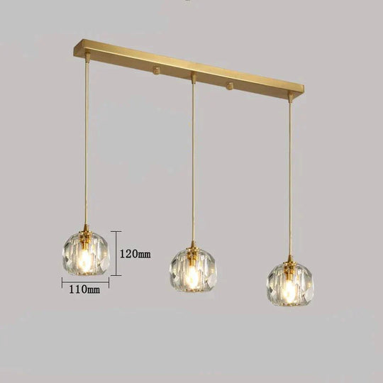 Modern Simple Personality Crystal Ball Restaurant Chandelier Creative Bar Corridor Duplex Staircase