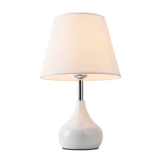 Valentina - Conical Study Room Table Light: Modern Reading Lamp With Vase Base In