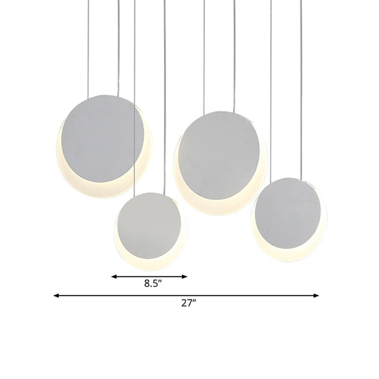 Anna - Moon Shaped Pendant Nordic Metal 3/4/5 Lights Cluster Light