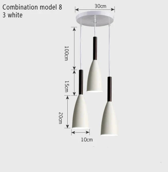 Nordic Minimalism Droplight E27 Aluminum Wood Pendant Lights Home Restaurant Decor Lighting Lamp