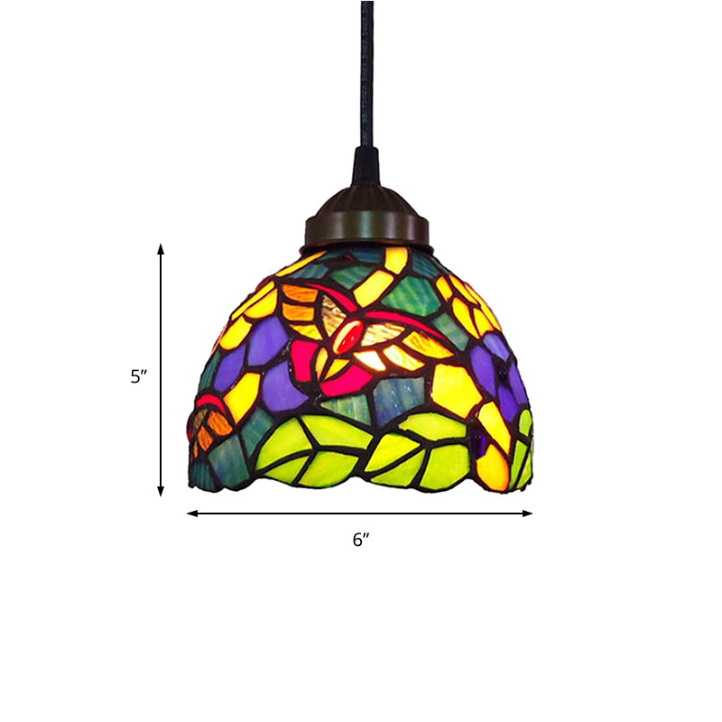 Serenity - Tiffany Dragonfly Ceiling Pendant Lamp Stunning Stained Glass Dining