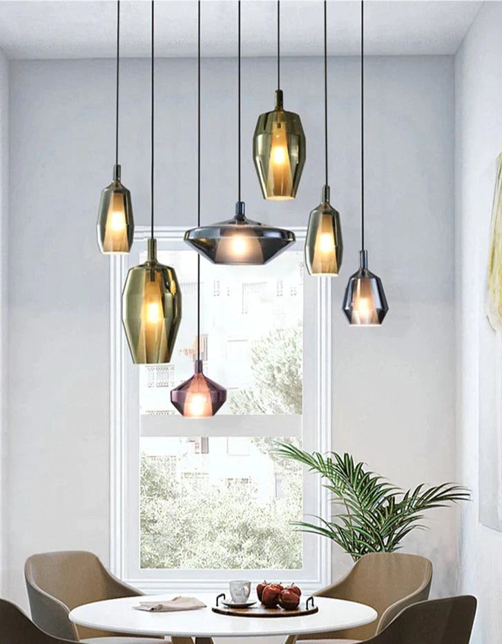 Creative Stained Glass Chandelier Nordic Single - Headed Pendant
