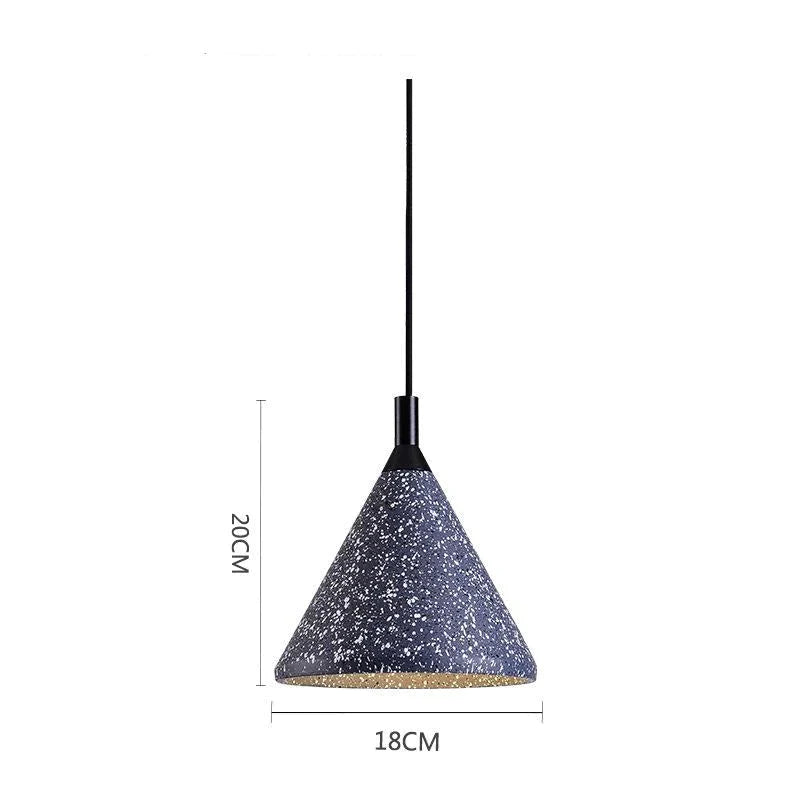 Terrazzo Bar Chandelier Cement Minimalist Restaurant Bedroom Bedside Speaker Single Small Blue Gray