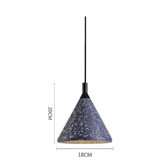 Terrazzo Bar Chandelier Cement Minimalist Restaurant Bedroom Bedside Speaker Single Small Blue Gray