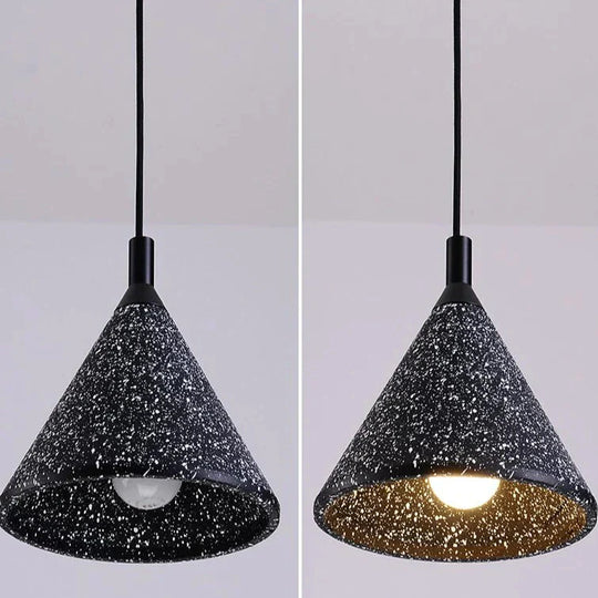 Terrazzo Bar Chandelier Cement Minimalist Restaurant Bedroom Bedside Speaker Single Small Pendant