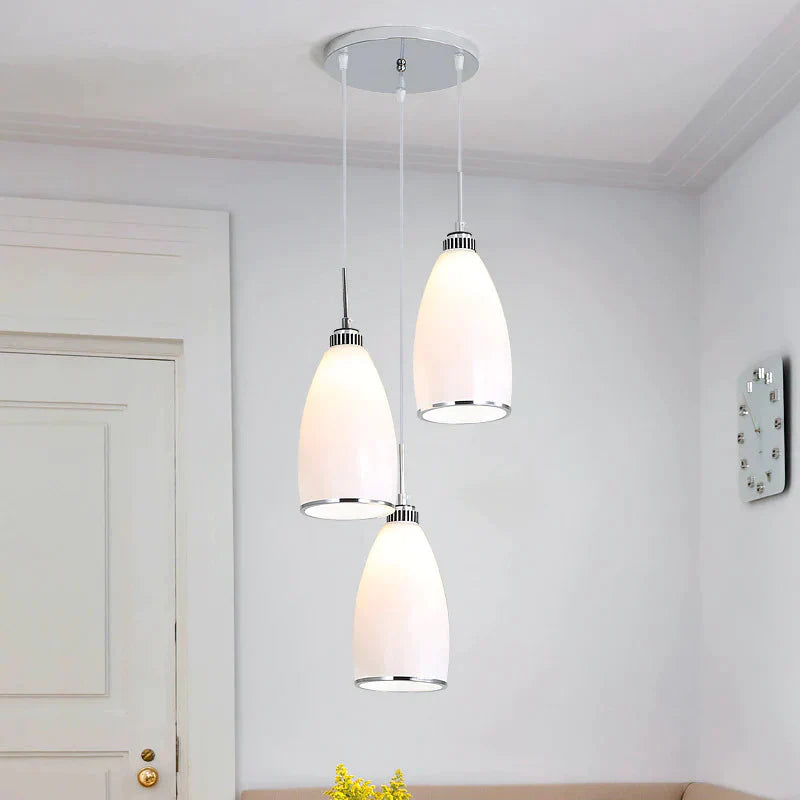 Simple Chandelier Restaurant Light Bar Kitchen Dining Room Front Desk Lamp Three - Headed