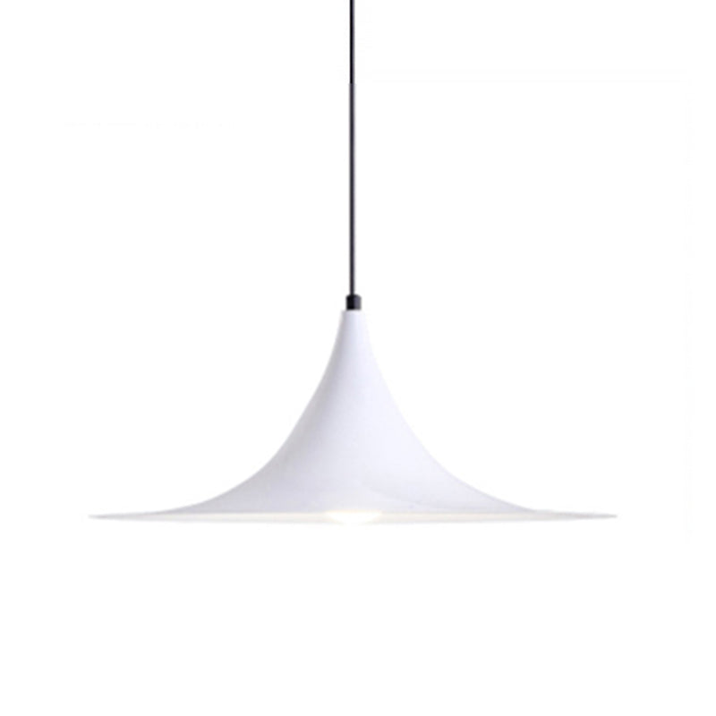 Sofia - 16/19W Trumpet Pendant Lighting Simplicity Metal 1 Light Black/Grey/White Hanging
